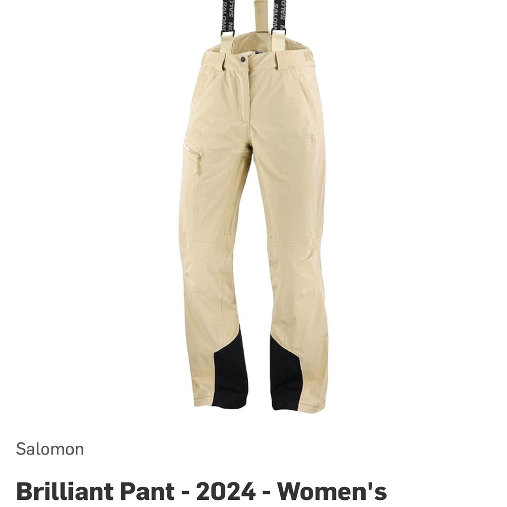 Salomon WOMENS Brilliant Pant - Beige and Black. BRAND NEW WITH TAGS